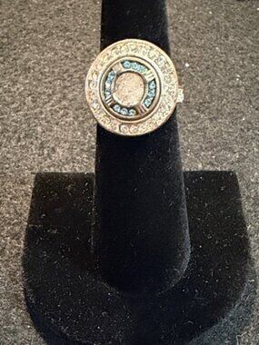 Elegant Blue and Silver Women's Ring